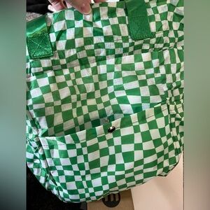 Green Checkered lunch Tote Bag
